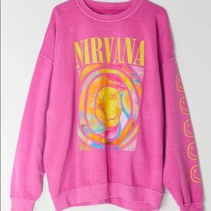 Urban Outfitters Pink Nirvana oversized sweatshirt!SIZE L/XL